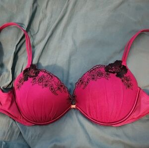 Victoria's Secret purple and navy blue Floral Bra